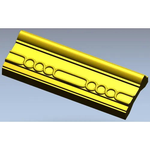 Багетный профиль с овальными медальонами - STL 3D модель для ЧПУ