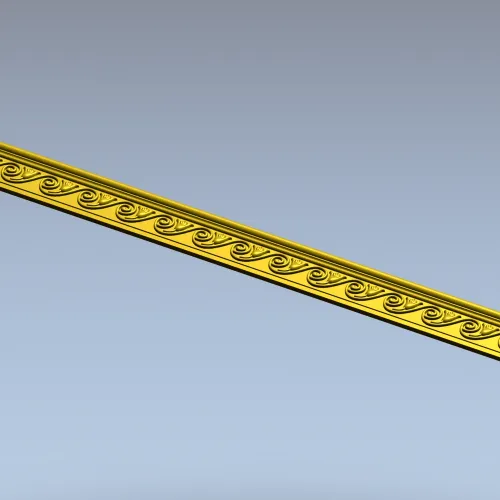 Classic Scroll Baguette - STL 3D model for CNC