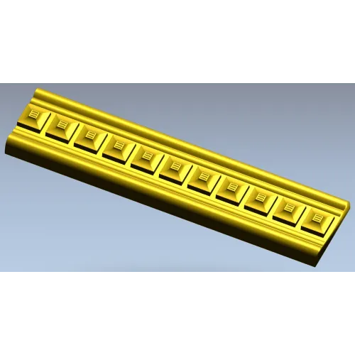 Classical Dentil Baguette - STL 3D Model for CNC Routing