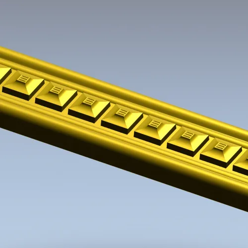 Classical Dentil Baguette - STL 3D Model for CNC Routing