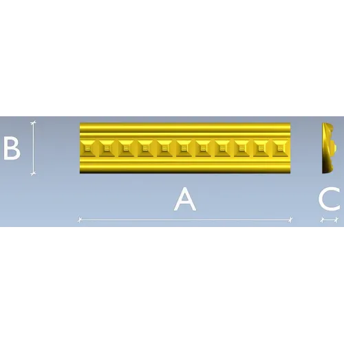 Classical Dentil Baguette - STL 3D Model for CNC Routing