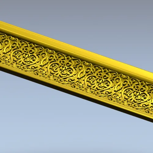 Ornate Arabesque Baguette STL for CNC