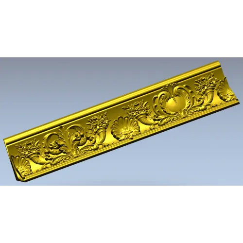 Baroque Acanthus Baguette STL for CNC