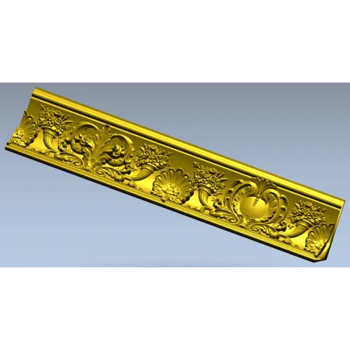 Baroque Acanthus Baguette STL for CNC