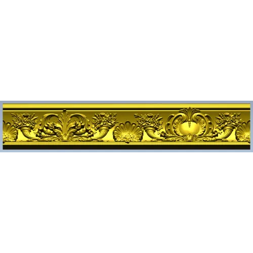 Baroque Acanthus Baguette STL for CNC