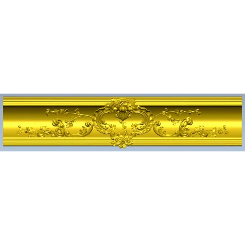 Резной багет в стиле рококо - 3D модель STL для ЧПУ