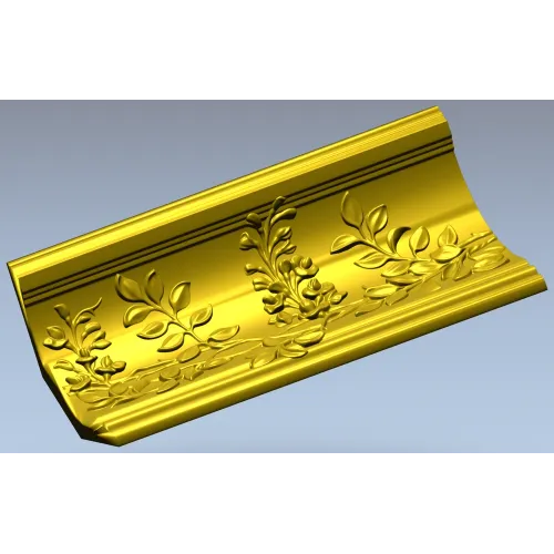 Багет с растительным рельефом - 3D модель STL для ЧПУ