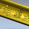 Багет с растительным рельефом - 3D модель STL для ЧПУ
