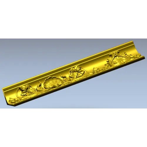 Seashell & Acanthus Baguette - STL 3D model for CNC