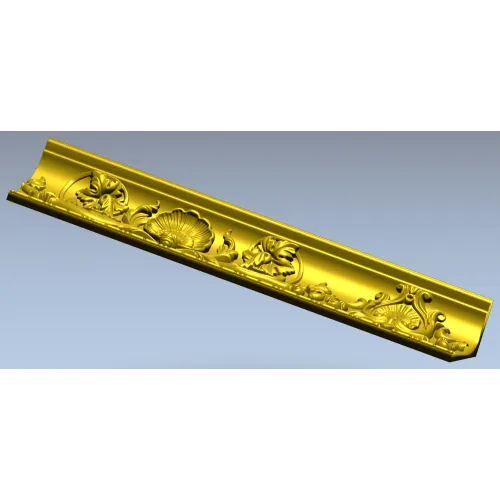 Seashell & Acanthus Baguette - STL 3D model for CNC