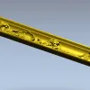 Seashell & Acanthus Baguette - STL 3D model for CNC