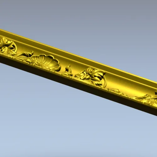 Seashell & Acanthus Baguette - STL 3D model for CNC