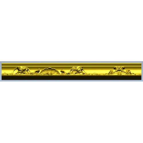 Seashell & Acanthus Baguette - STL 3D model for CNC