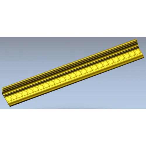 Square-Bead Frame Baguette STL for CNC