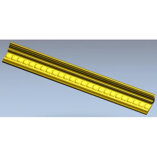 Square-Bead Frame Baguette STL for CNC