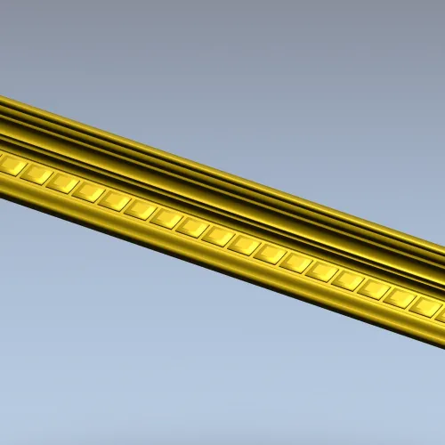 Square-Bead Frame Baguette STL for CNC