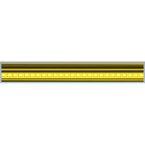 Square-Bead Frame Baguette STL for CNC