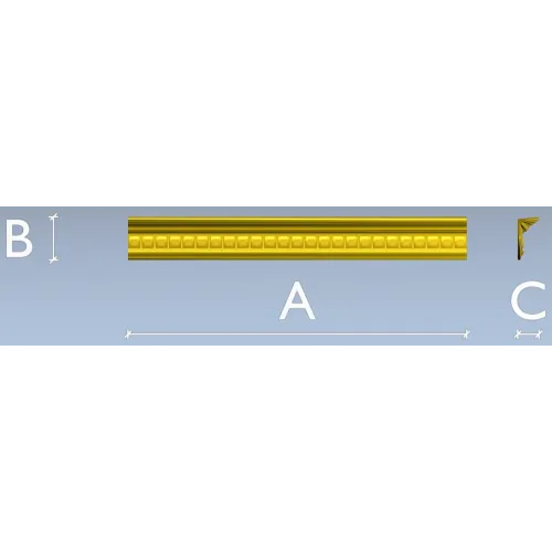 Square-Bead Frame Baguette STL for CNC