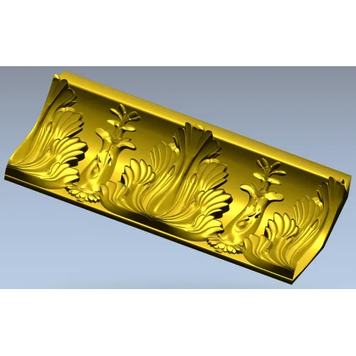 Багетная 3D модель стуктурная "Пальметта" - stl для ЧПУ