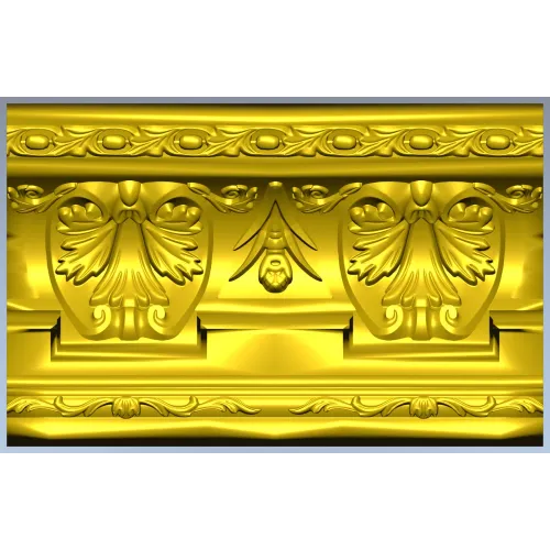 Ornate Acanthus Baguette STL for CNC