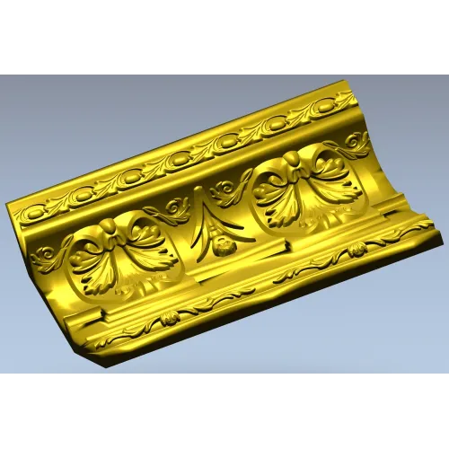 Ornate Acanthus Baguette STL for CNC