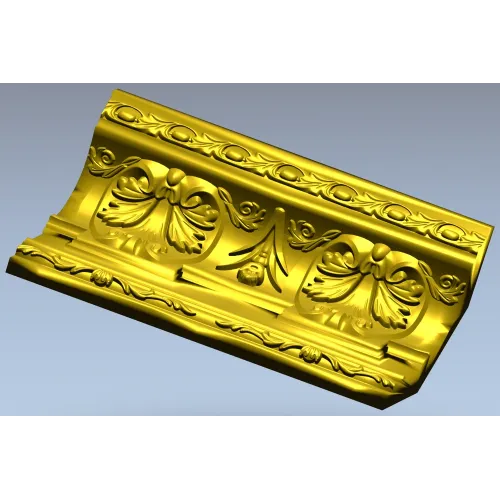 Ornate Acanthus Baguette STL for CNC