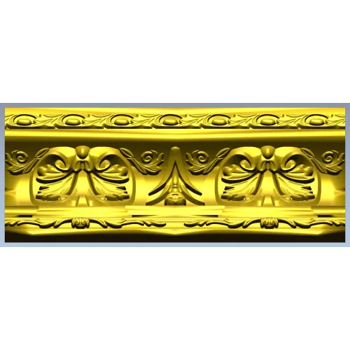 Ornate Acanthus Baguette STL for CNC