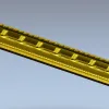 Classical Dentil Baguette - STL 3D model for CNC