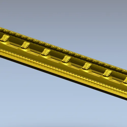 Classical Dentil Baguette - STL 3D model for CNC