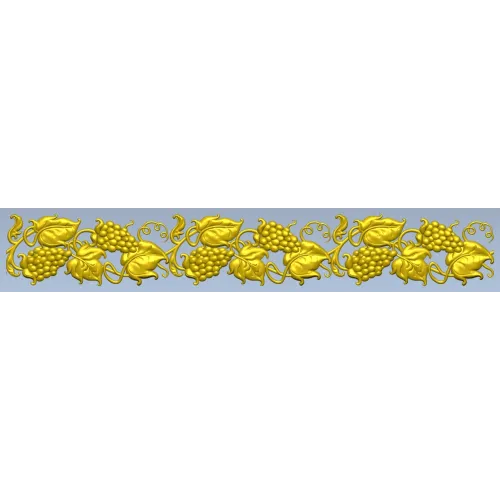 Grapevine Baguette STL - Decorative 3D Model for CNC