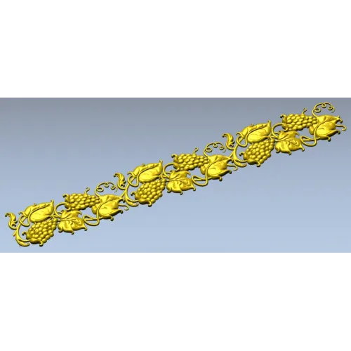 Grapevine Baguette STL - Decorative 3D Model for CNC