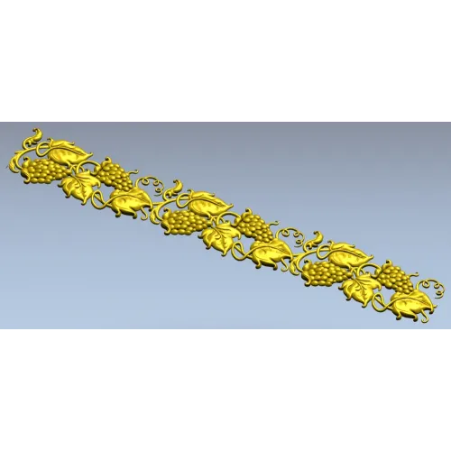 Grapevine Baguette STL - Decorative 3D Model for CNC