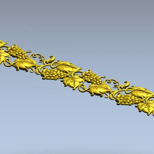 Grapevine Baguette STL - Decorative 3D Model for CNC