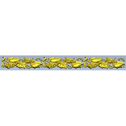 Grapevine Baguette STL - Decorative 3D Model for CNC
