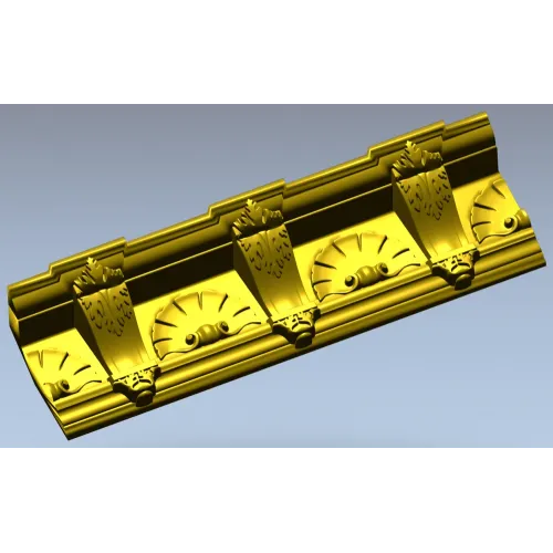Багет с раковинным орнаментом - 3D модель STL для ЧПУ