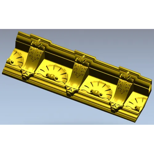 Багет с раковинным орнаментом - 3D модель STL для ЧПУ