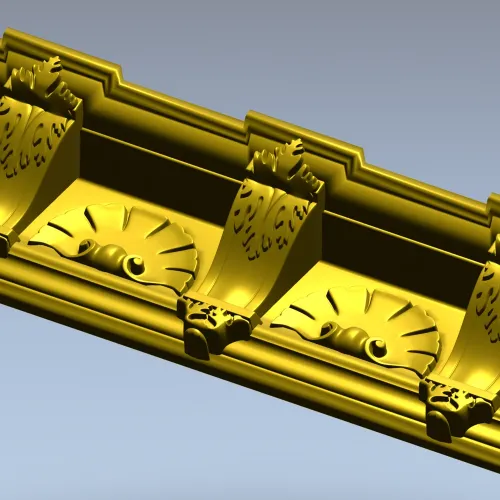 Багет с раковинным орнаментом - 3D модель STL для ЧПУ