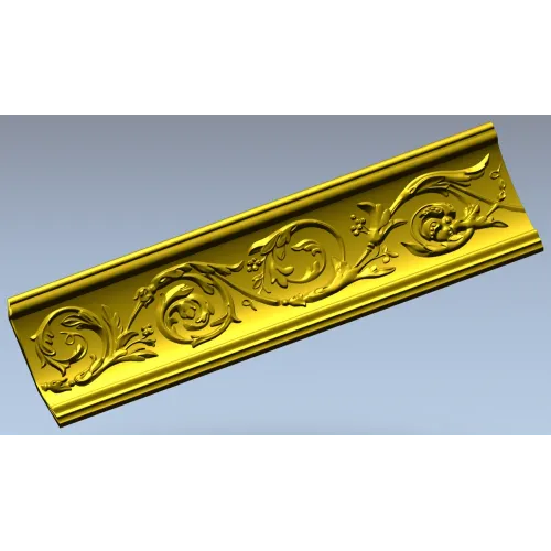 Acanthus Scroll Molding STL for CNC