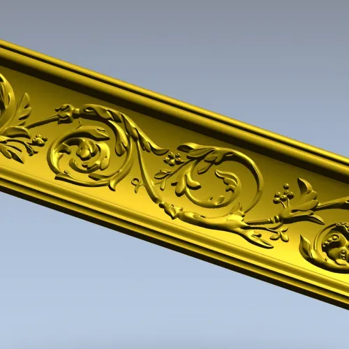 Acanthus Scroll Molding STL for CNC