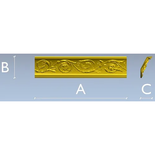 Acanthus Scroll Molding STL for CNC