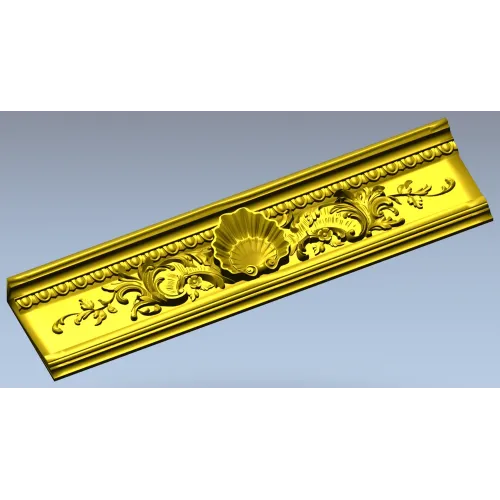 Багет с раковиной и акантом - 3D модель STL для ЧПУ