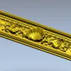 Багет с раковиной и акантом - 3D модель STL для ЧПУ