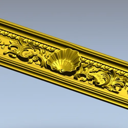 Багет с раковиной и акантом - 3D модель STL для ЧПУ
