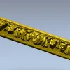 Багет "Викторианская роза" - 3D модель STL для ЧПУ