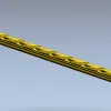 Декоративный багет с растительным орнаментом - 3D модель STL для ЧПУ