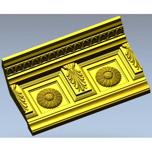 Классический резной багет с розетками - STL модель для ЧПУ