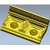 Классический резной багет с розетками - STL модель для ЧПУ