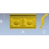 Классический резной багет с розетками - STL модель для ЧПУ