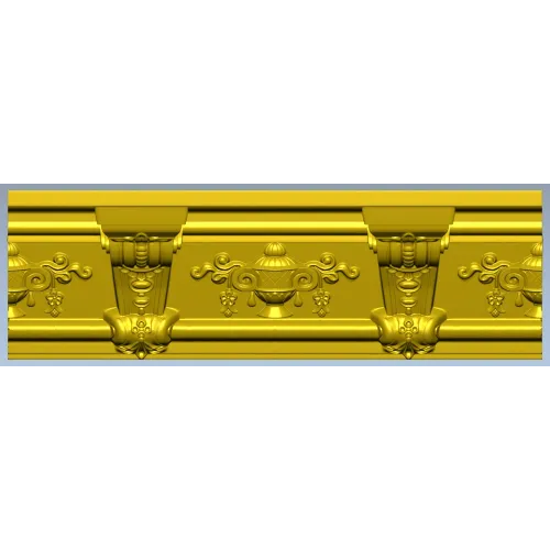 Багетный фриз с вазоном - 3D модель STL для ЧПУ