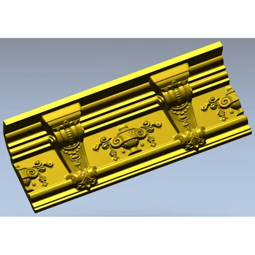 Багетный фриз с вазоном - 3D модель STL для ЧПУ